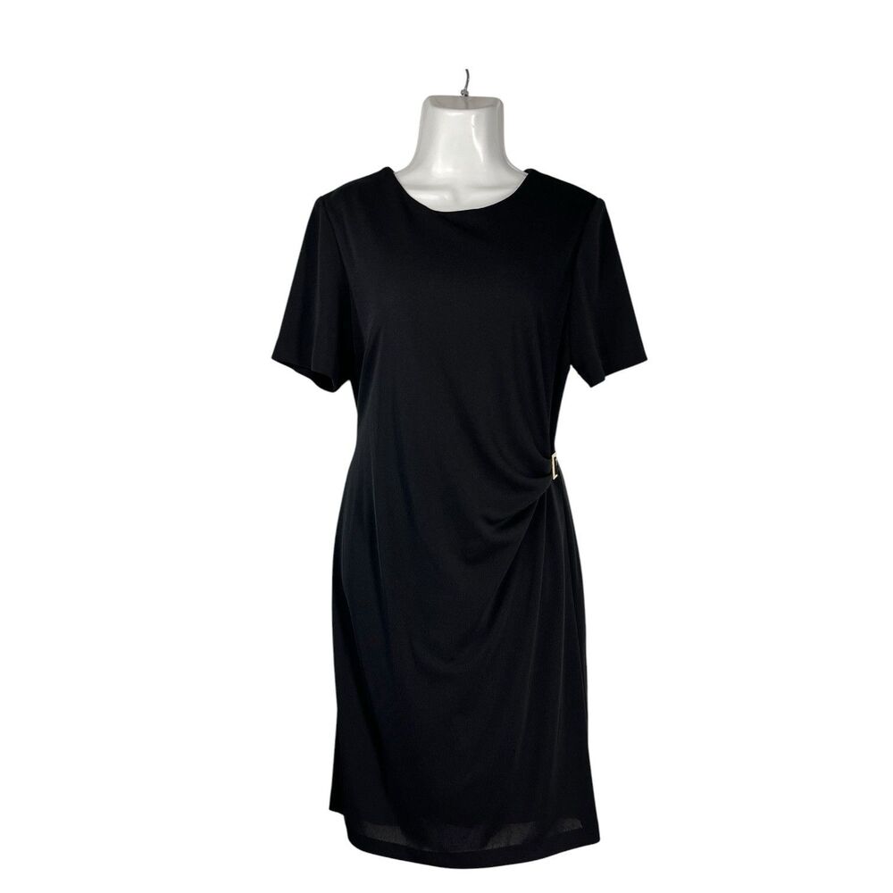 Dani Max 12M Black Dress Short Sleeve Knee Length Formal Cocktail